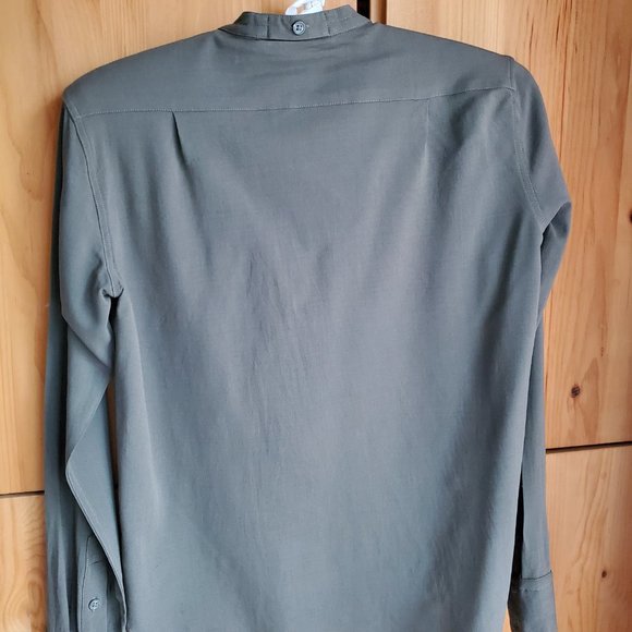 Helmut Lang Women's Green Front Pleated Blouse size XS - Picture 2 of 3